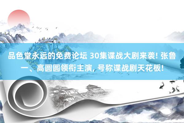 品色堂永远的免费论坛 30集谍战大剧来袭! 张鲁一、高圆圆领