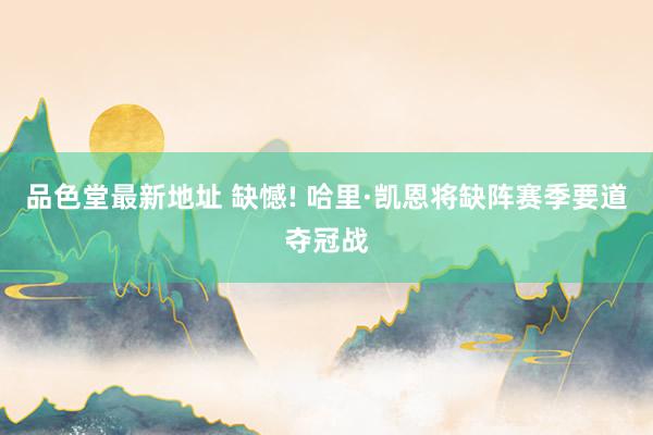 品色堂最新地址 缺憾! 哈里·凯恩将缺阵赛季要道夺冠战